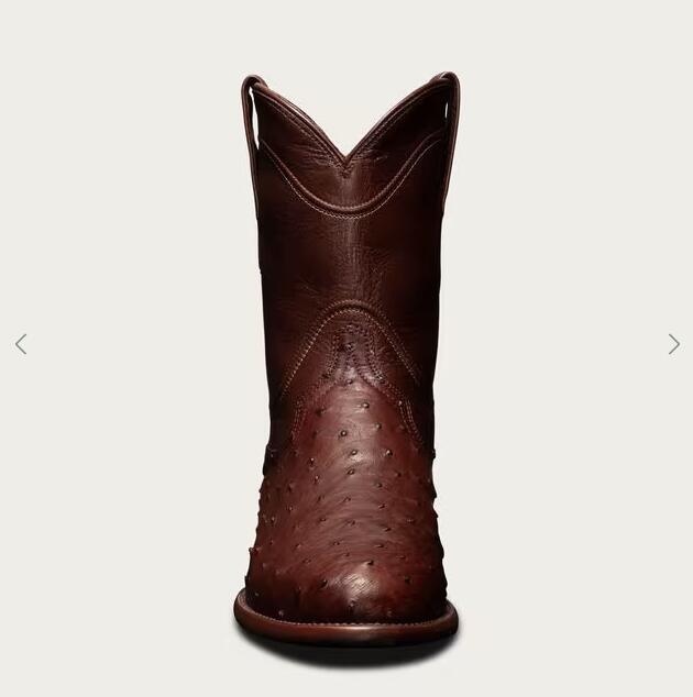 Tecovas Free Shipping Men's The Duke-Mahogany Ostrich