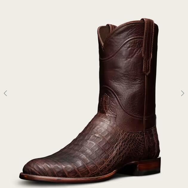 Tecovas Free Shipping Men's The Cole-Mahogany Caiman