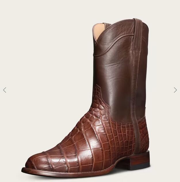 Tecovas Free Shipping Men's The Townes-Walnut Alligator