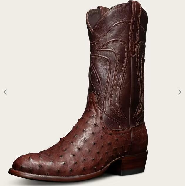 Tecovas Free Shipping Men's The Wyatt-Mahogany Ostrich