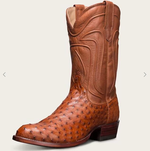 Tecovas Free Shipping Men's The Wyatt-Pecan Ostrich