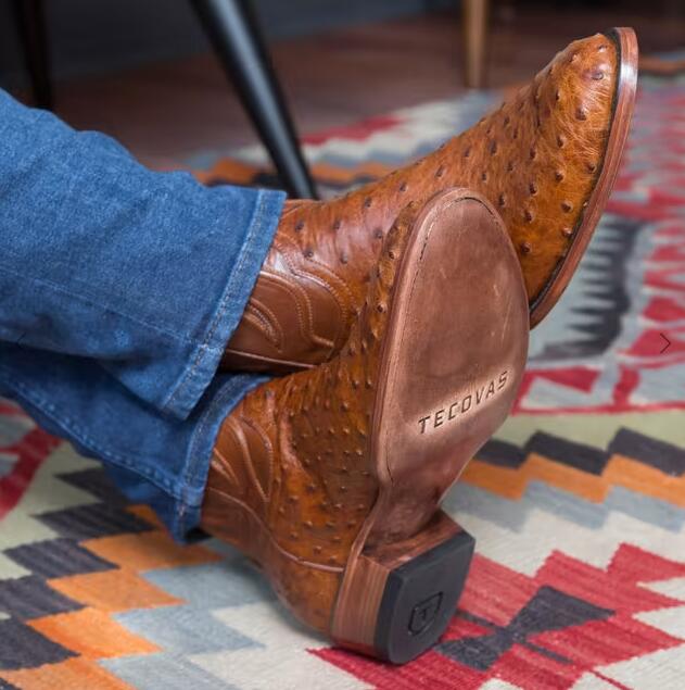 Tecovas Free Shipping Men's The Wyatt-Pecan Ostrich