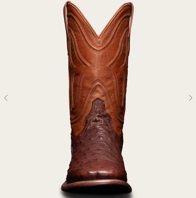 Tecovas Free Shipping Men's The Emmitt-Mahogany Ostrich