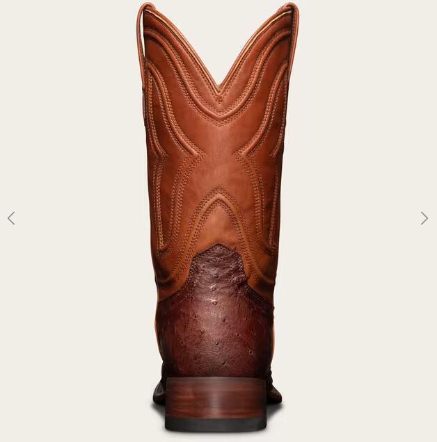 Tecovas Free Shipping Men's The Emmitt-Mahogany Ostrich