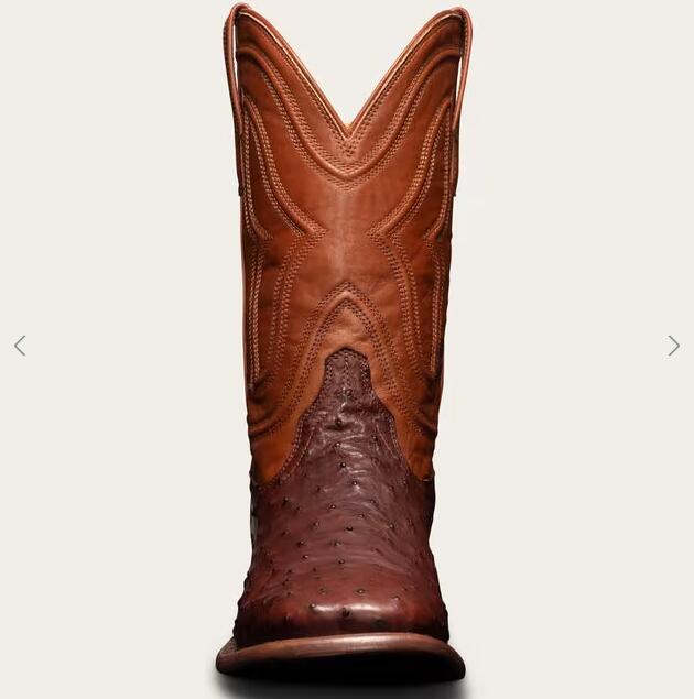 Tecovas Free Shipping Men's The Emmitt-Mahogany Ostrich